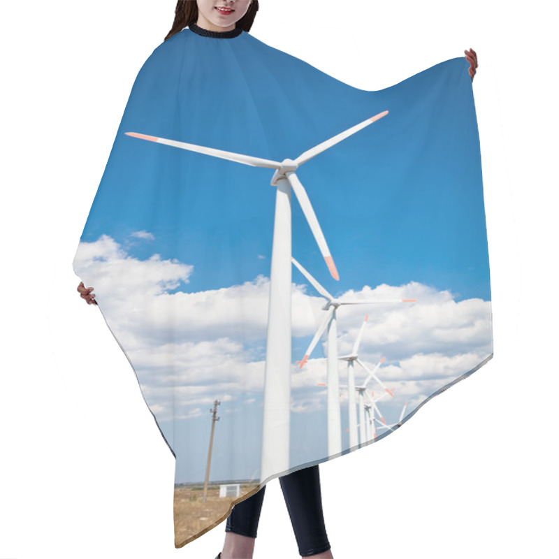 Personality  Wind Turbines Farm Hair Cutting Cape