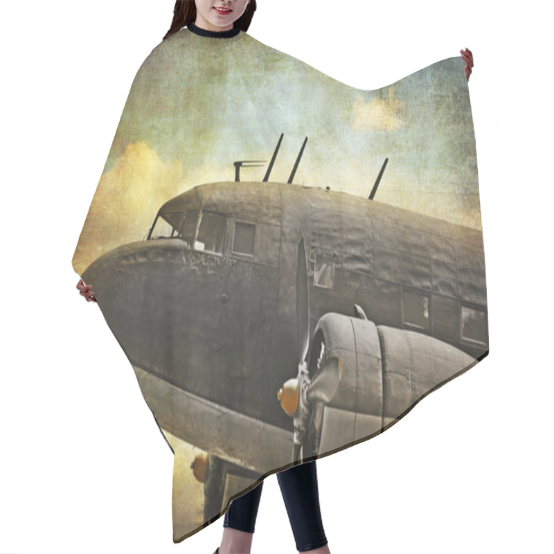 Personality  Old Military Aircraft Hair Cutting Cape