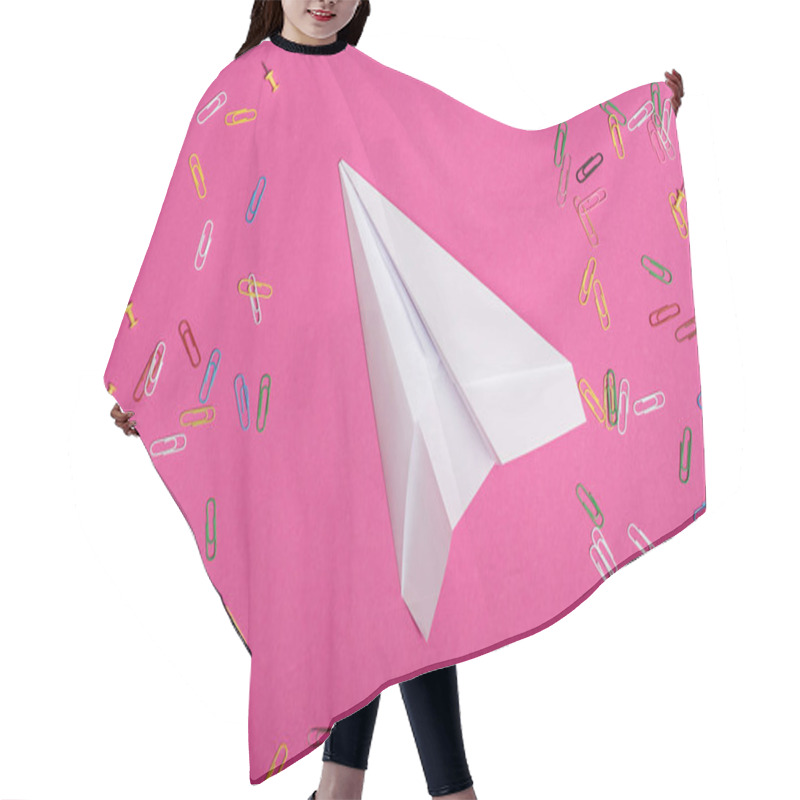 Personality  White Paper Plane  Hair Cutting Cape