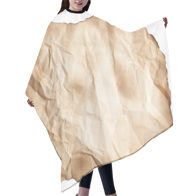 Personality  Old Scorched Paper Sheet Hair Cutting Cape