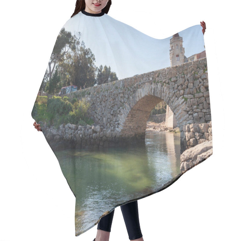 Personality  Stone Bridge And Coastal View In Cascais, Portugal Hair Cutting Cape