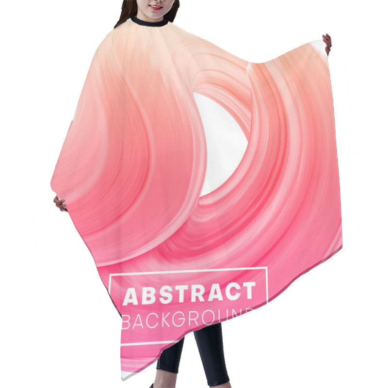 Personality  Creative Abstract Background With Coral Gradient Brush Stroke De Hair Cutting Cape