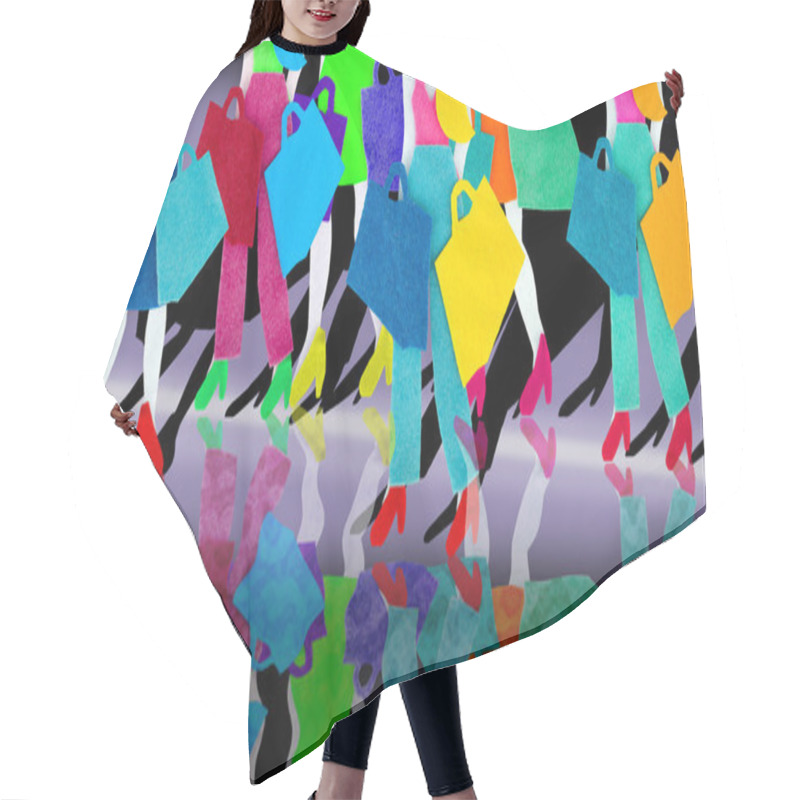 Personality  Happy Shopping Concept Hair Cutting Cape