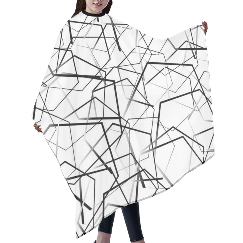 Personality  Abstract Geometric Monochrome Shapes Pattern Hair Cutting Cape