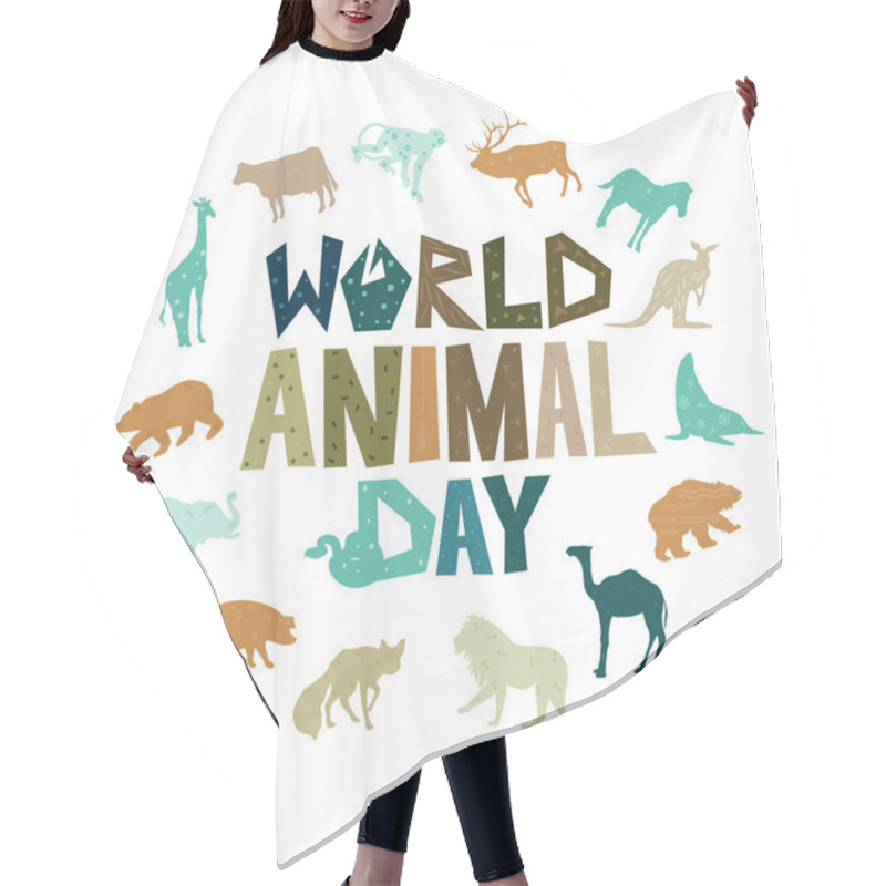 Personality  An Abstract Vector Illustration Of World Animal Day On A White Isolated Background Hair Cutting Cape