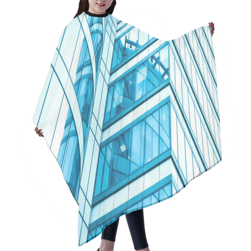 Personality  View To Background Of Glass Building Skyscrapers Hair Cutting Cape