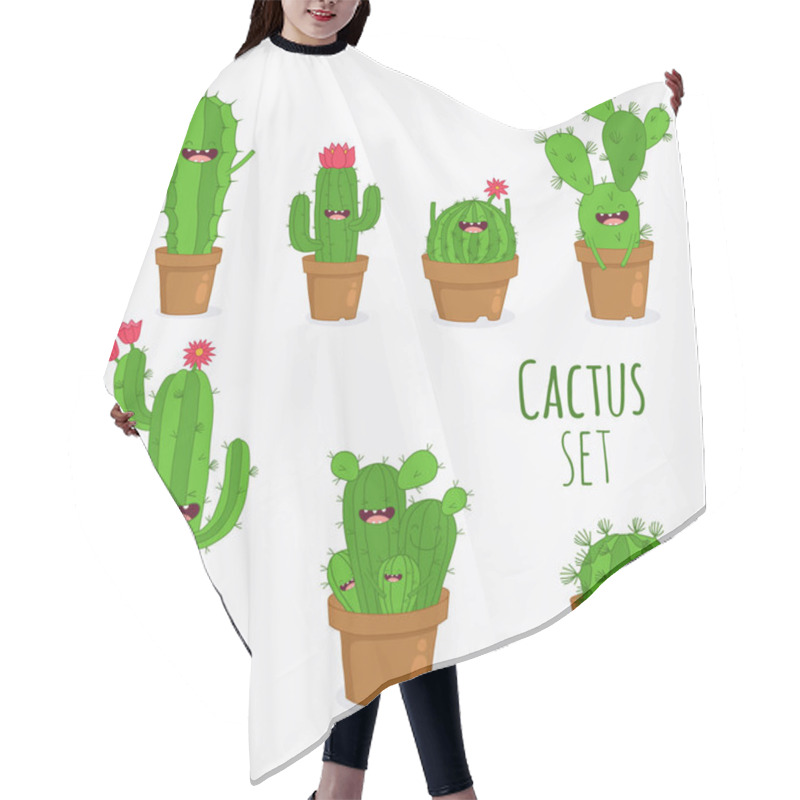 Personality  Funny Cactus Plants Hair Cutting Cape