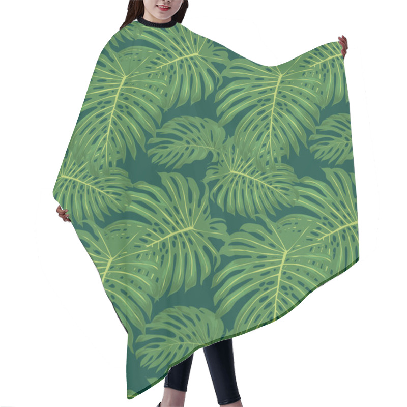 Personality  Leaf Seamless Pattern Hair Cutting Cape