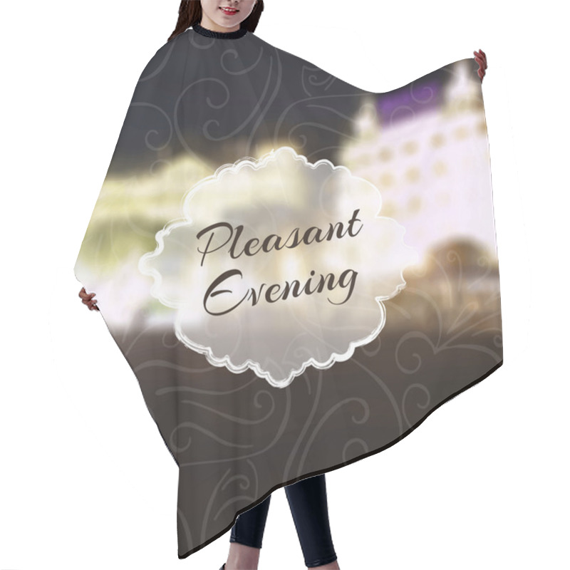 Personality  Pleasant Evening Lettering Hair Cutting Cape