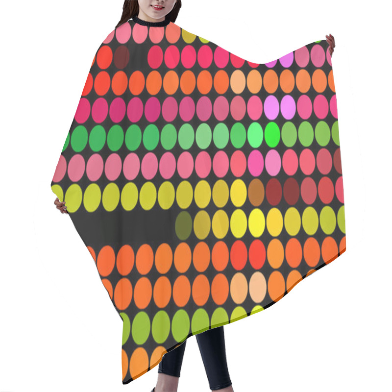 Personality  Fluorescent Dots Hair Cutting Cape