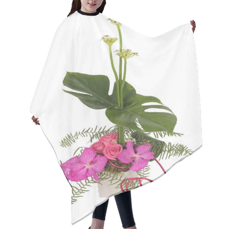 Personality  Colourfull Floral Arrangement Hair Cutting Cape