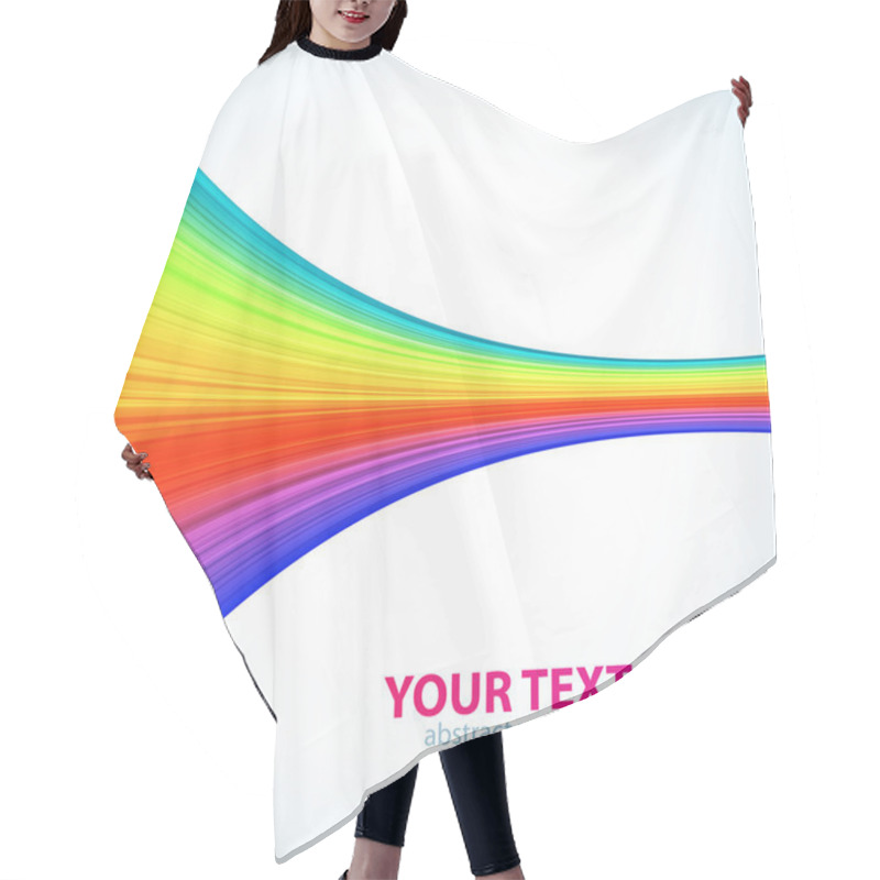 Personality  Rainbow Lines Background Hair Cutting Cape