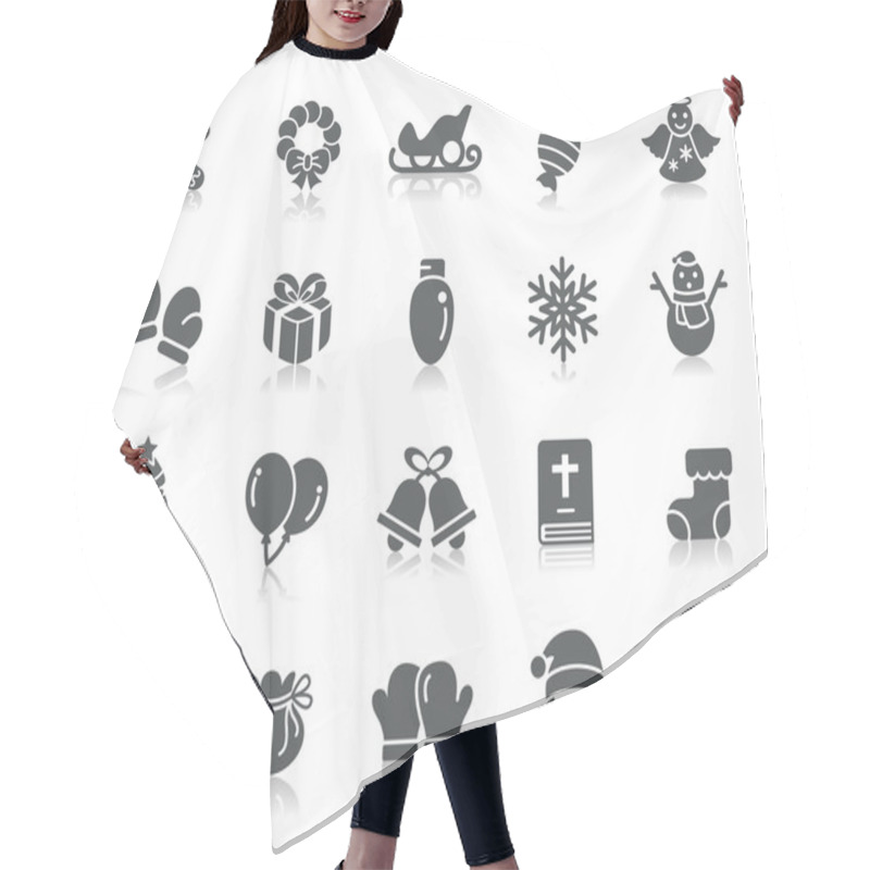 Personality  Christmas Element Icons Hair Cutting Cape