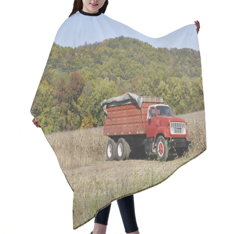 Personality  Red Farm Truck Hair Cutting Cape