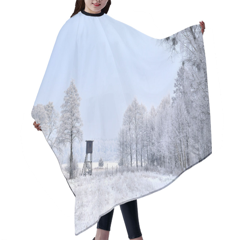 Personality  Winter Forest Landscape Hair Cutting Cape