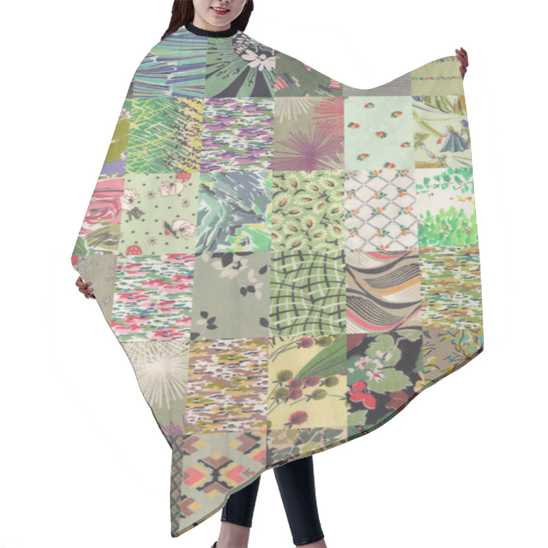 Personality  Collection Of Quilt Backgrounds - Green Hair Cutting Cape