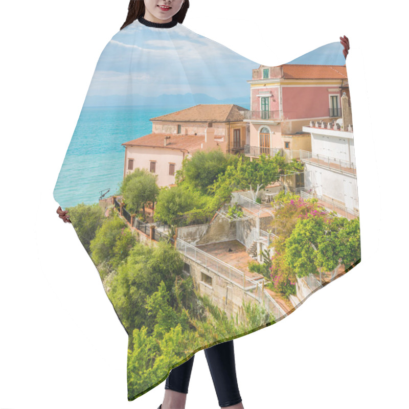 Personality  Panoramic View In Agropoli With The Sea In The Background. Cilento, Campania, Southern Italy. Hair Cutting Cape