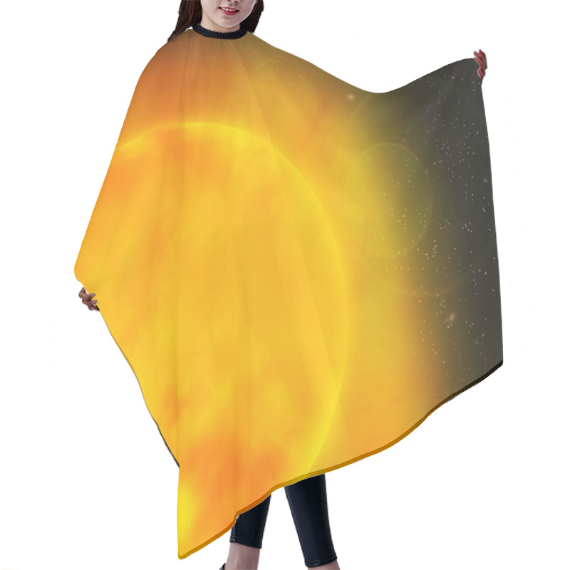 Personality  Sun Nebula Space Backdrop Hair Cutting Cape