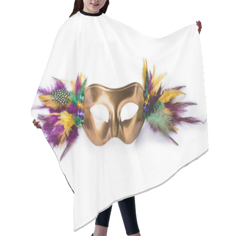 Personality  Festive Mask On White Background Hair Cutting Cape