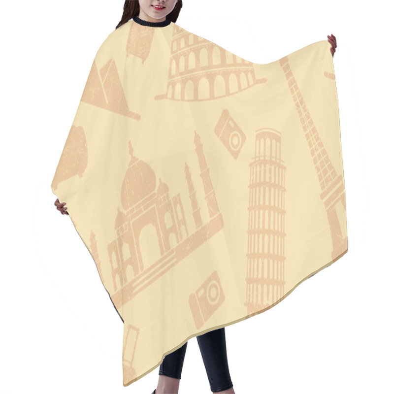 Personality  Travel Seamless Background Hair Cutting Cape