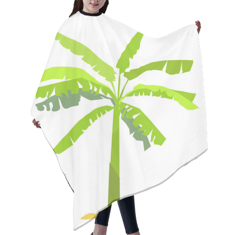 Personality  Banana Tree-vector Hair Cutting Cape