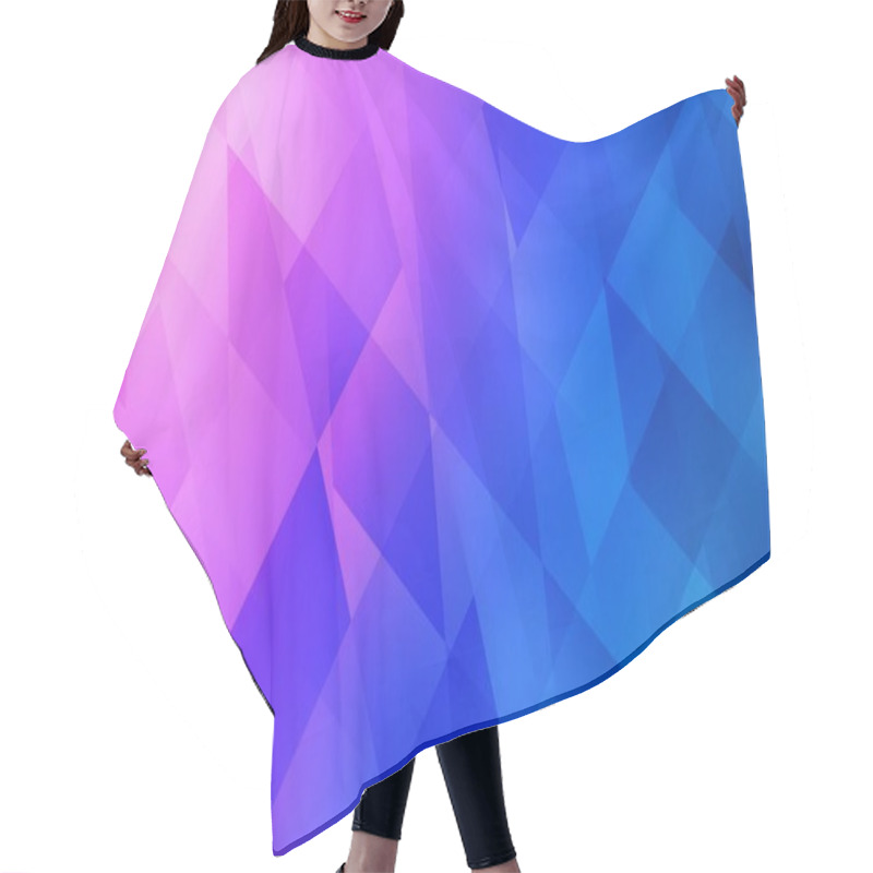 Personality  Light Pink, Blue Vector Background In Polygonal Style. Abstract Gradient Illustration With Rectangles. The Template Can Be Used As A Background. Hair Cutting Cape