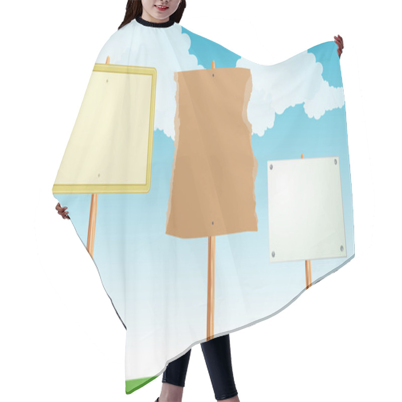 Personality  Blank Information Boards. Hair Cutting Cape