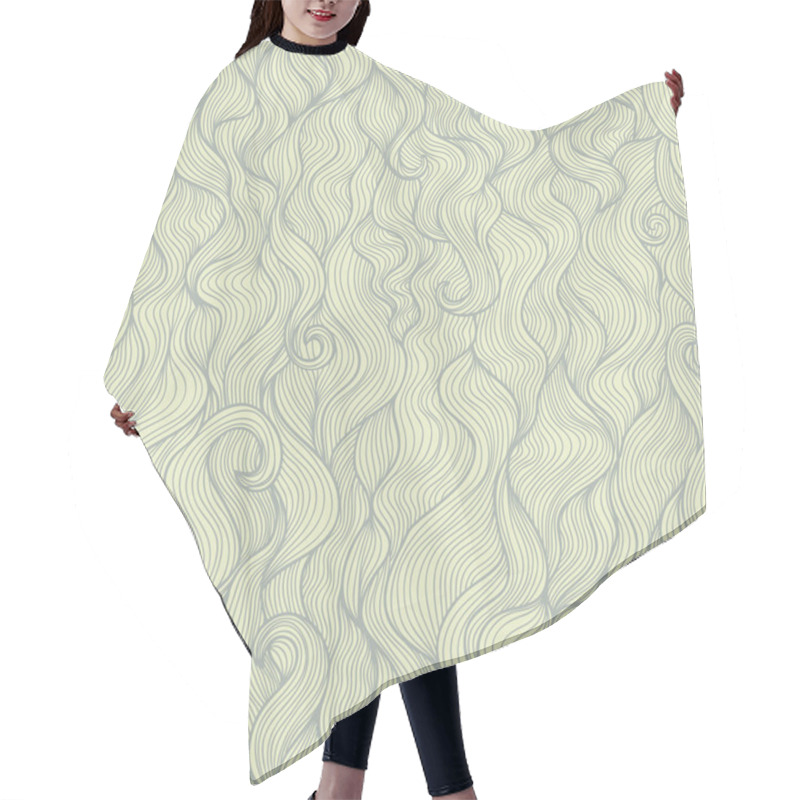 Personality  Abstract Wavy Seamless Pattern. Nice Subdued Retro Tints Hair Cutting Cape