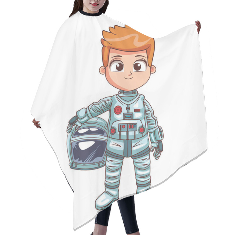 Personality  Astronaut Boy Cartoon Hair Cutting Cape