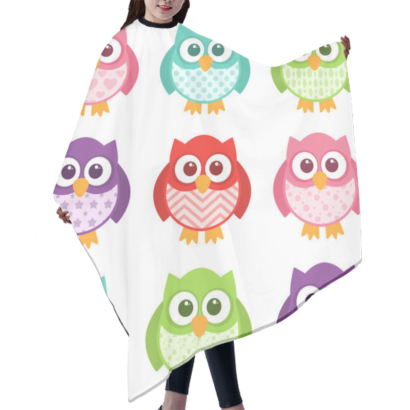 Personality  Cute Simple Cartoon Patterned Owls Hair Cutting Cape