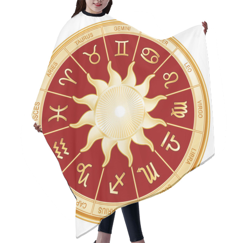 Personality  Horoscope Sun Signs, Gold Mandala Hair Cutting Cape