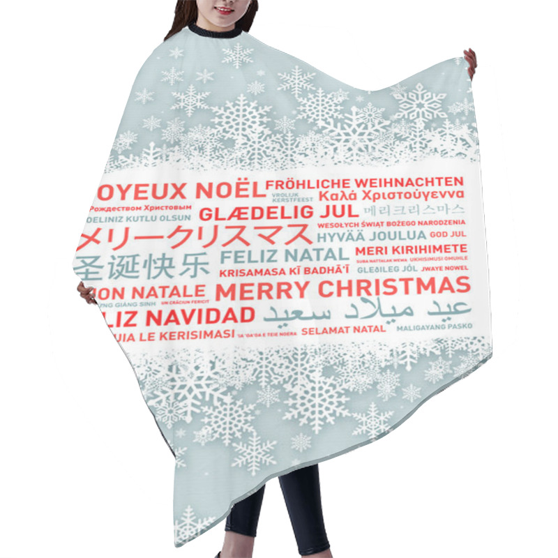 Personality  Merry Christmas From The World Hair Cutting Cape