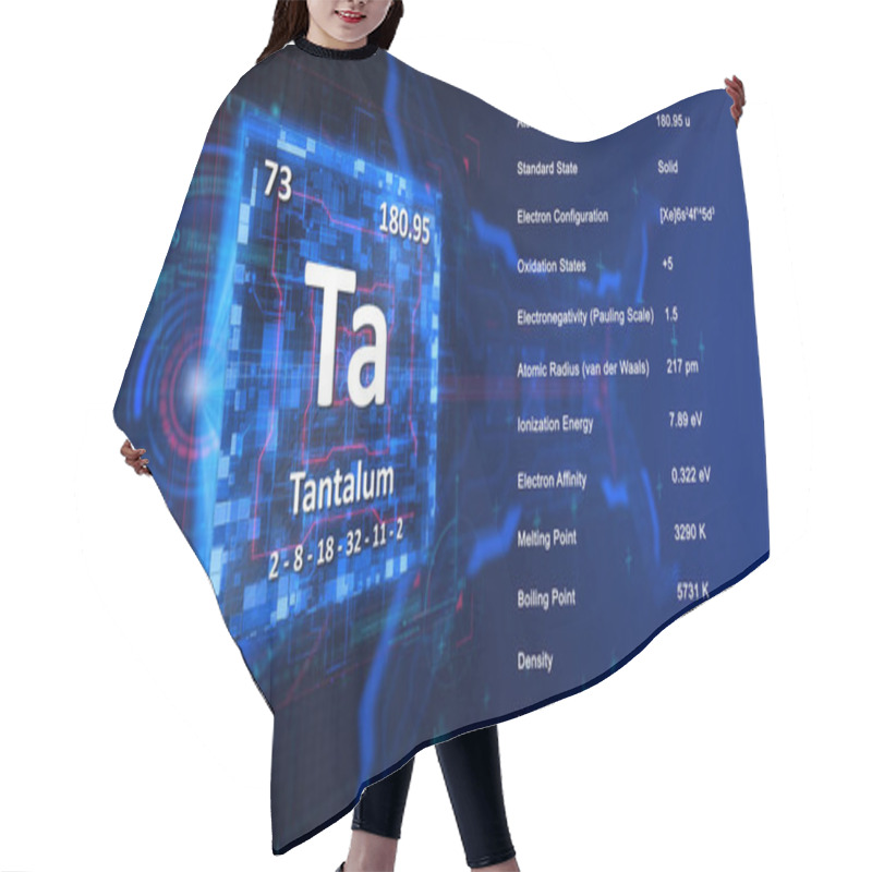 Personality  Modern Periodic Table Element Tantalum Illustration Hair Cutting Cape