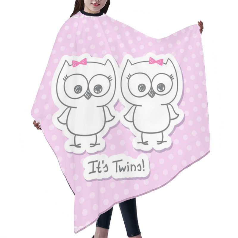 Personality  Owls Twins Hair Cutting Cape