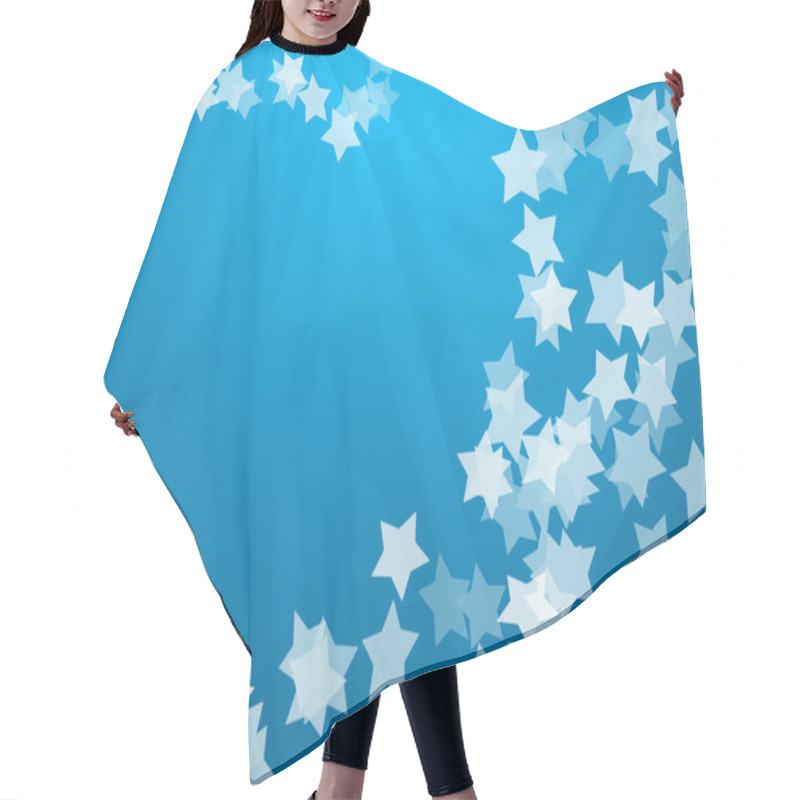 Personality  White Stars On Blue Background Hair Cutting Cape