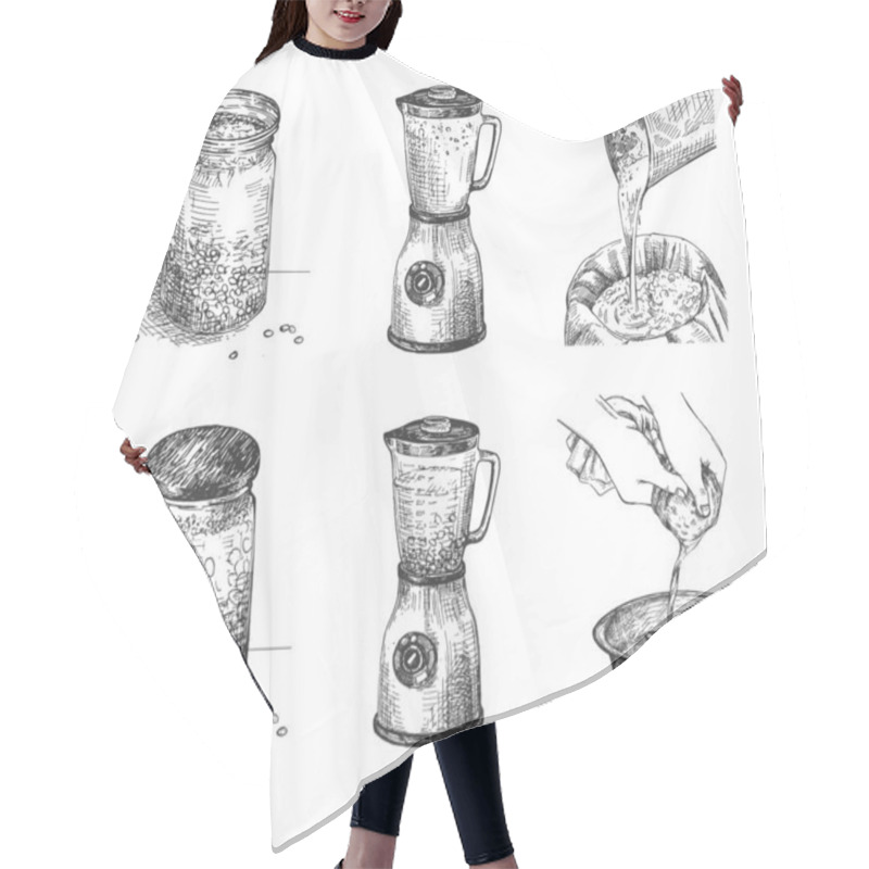 Personality  Lactose-free Soy Milk Production Set Hair Cutting Cape