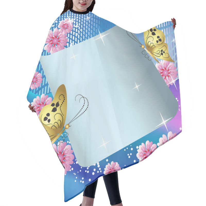 Personality  Magic Background With Paper Hair Cutting Cape