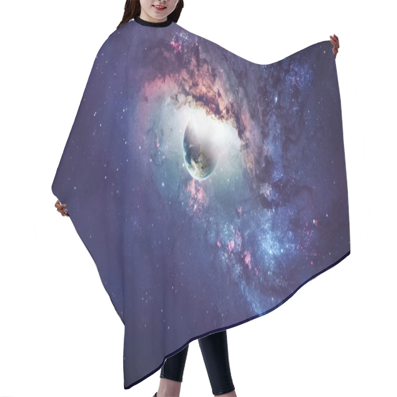 Personality  Universe Scene With Planets, Stars And Galaxies In Outer Space Showing The Beauty Of Space Exploration. Elements Furnished By NASA Hair Cutting Cape