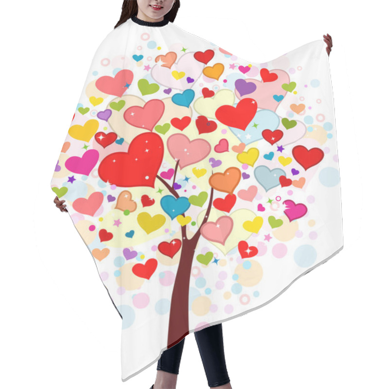 Personality  Valentine Tree Hair Cutting Cape