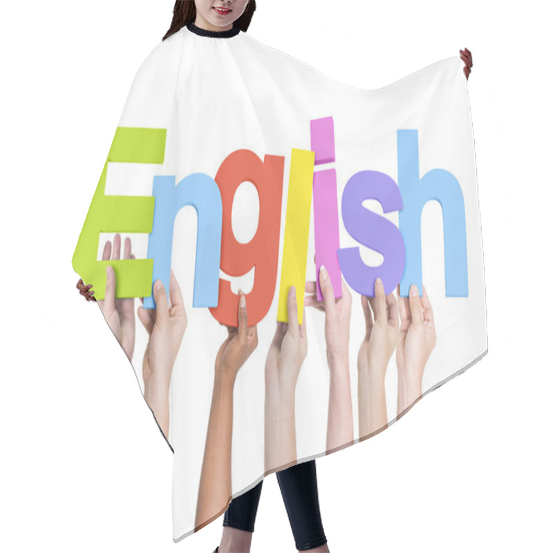 Personality  People's Arms Holding Word English Hair Cutting Cape