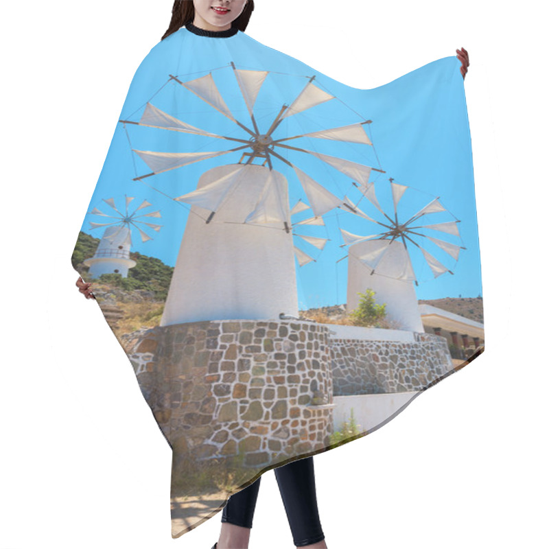 Personality  Windmills. Crete, Greece Hair Cutting Cape