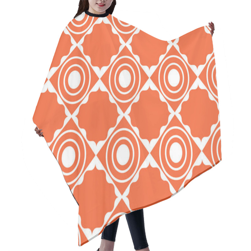 Personality  Orange Pattern Of Different Shapes Geometric Designs Seamless Vector Graphic Pattern Hair Cutting Cape