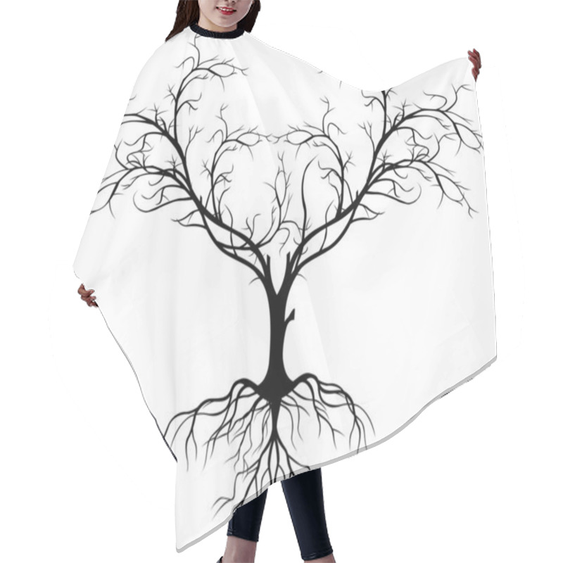 Personality  Tree Silhouette Without Leaf Hair Cutting Cape