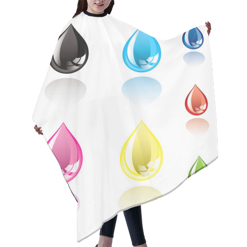 Personality  Ink Droplet Hair Cutting Cape