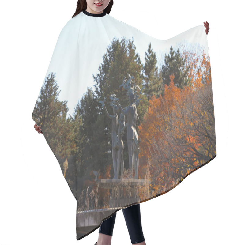 Personality  Tree Leaves Vibrantly Stand Out Against The Deep Shadows Hair Cutting Cape