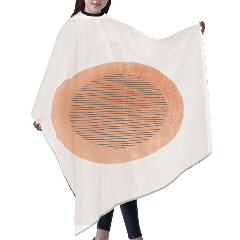 Personality  Trendy Abstract Creative Minimalist Artistic Hand Drawn Composition Hair Cutting Cape