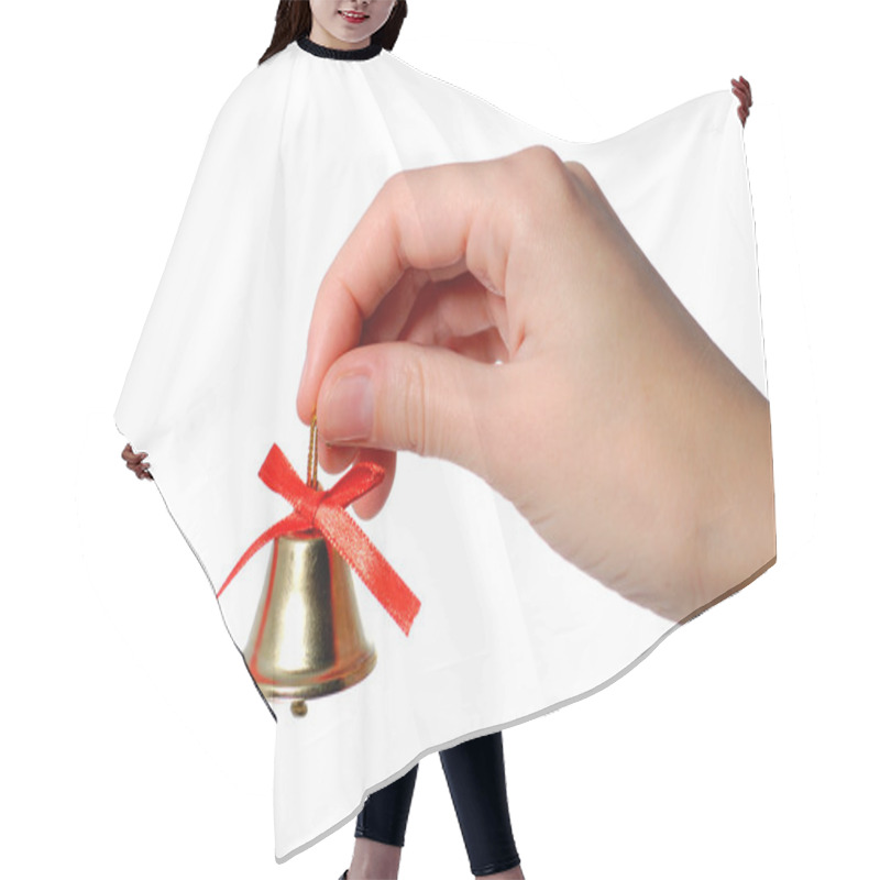 Personality  Christmas Bell In Hand Hair Cutting Cape