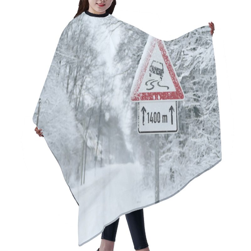 Personality  Winter Driving - Heavy Snowfall On A Country Road. Driving On It Becomes Dangerous  Hair Cutting Cape