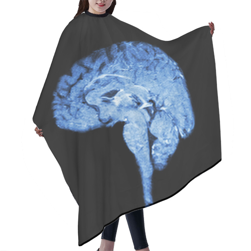 Personality  Magnetic Resonance Imaging ( MRI ) Of Brain  ( Medical , Science And Healthcare Concept ) Hair Cutting Cape