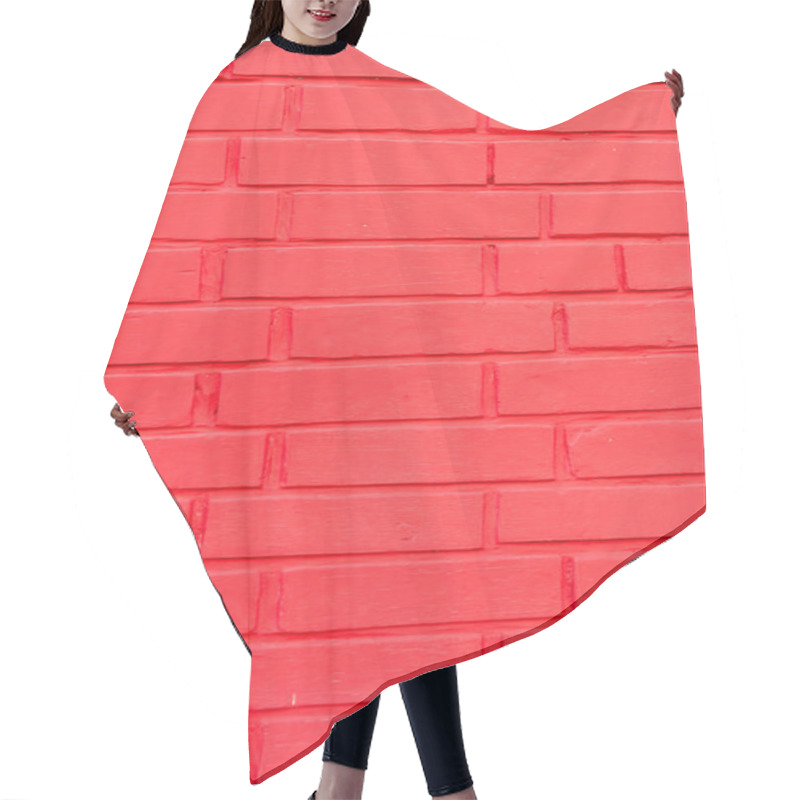 Personality  Empty Bright Red Brick Wall Background Hair Cutting Cape